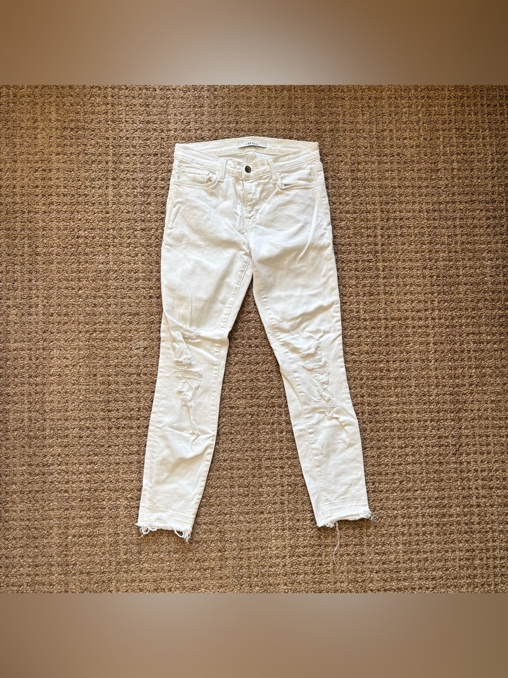 J Brand Cropped Demented Jeans - White
